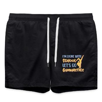 Gymnastik Training Fitness Gym - Badeshorts - Schwarz - Vorne - AI Model Male 185 light (185cm)