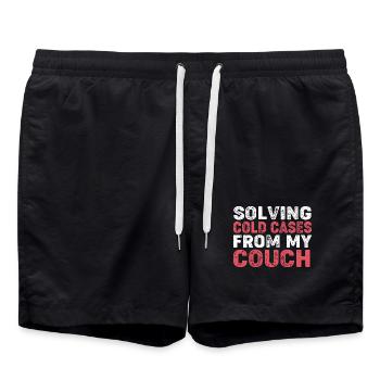 Krimi True Crime - Swim Trunks - black - Front - AI Model Male 185 light (185cm)
