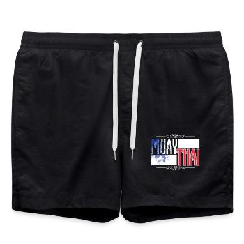 Muay Thai France - Short de bain - noir - Devant - AI Model Male 185 light (185cm)