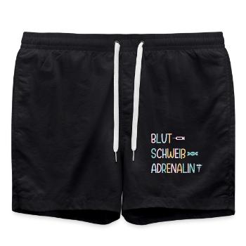 MFA Assistant médical Adrenaline - Short de bain - noir - Devant - AI Model Male 185 light (185cm)