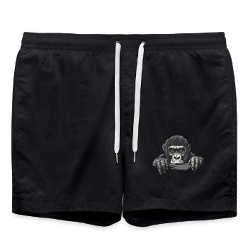 Gorilla - Badeshorts - Schwarz - Vorne - AI Model Male 185 light (185cm)