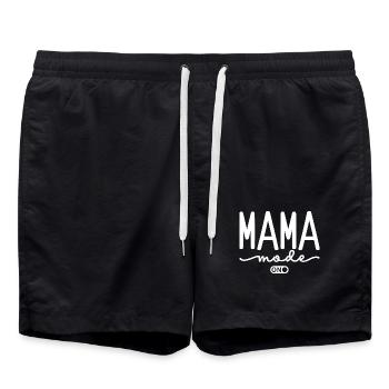 Mama Mode On - Badeshorts - Schwarz - Vorne - AI Model Male 185 light (185cm)