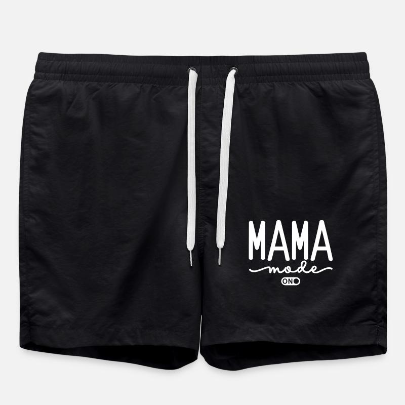 Mama Mode On - Badeshorts - Schwarz