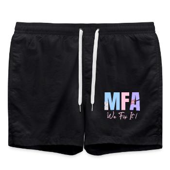 MFA We Fix It Assistant médical - Short de bain - noir - Devant - AI Model Male 185 light (185cm)