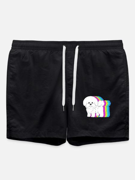 Bichon Frise - Swim Trunks - black