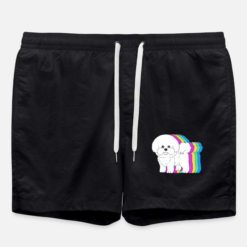 Bichon Frise - Swim Trunks - black