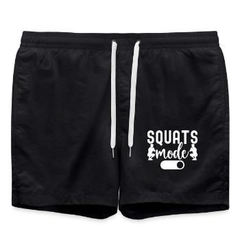 Gym Junkies Squats Mode sur Calisthenics Fitness - Short de bain - noir - Devant - AI Model Male 185 light (185cm)