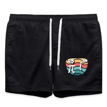 Humour mathématique Pi vs. nombre imaginaire - Short de bain - noir - Devant - AI Model Male 185 light (185cm)