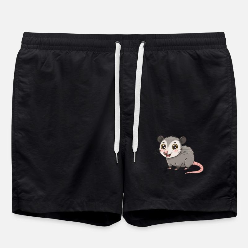 Dessin animé animalier opossum - Short de bain - noir