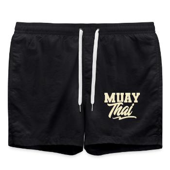 Muay Thaï - Short de bain - noir - Devant - AI Model Male 185 light (185cm)