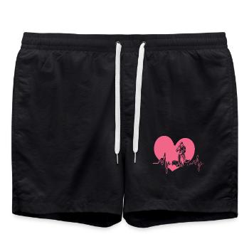 Fréquence cardiaque du soignant - Short de bain - noir - Devant - AI Model Male 185 light (185cm)