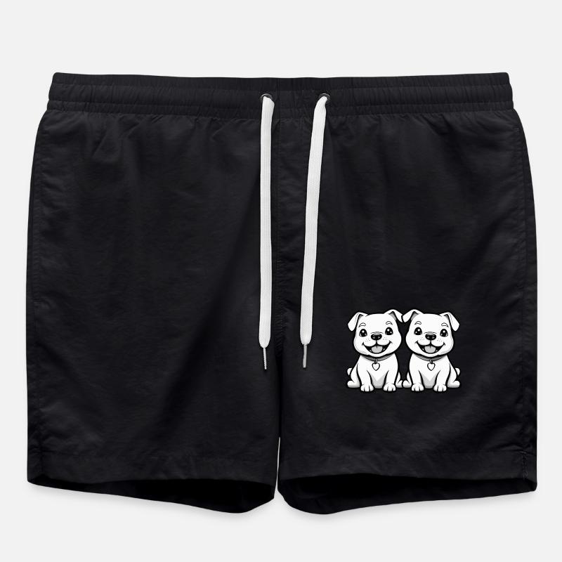 Bande dessinée Dogue Argentino Chien - Short de bain - noir