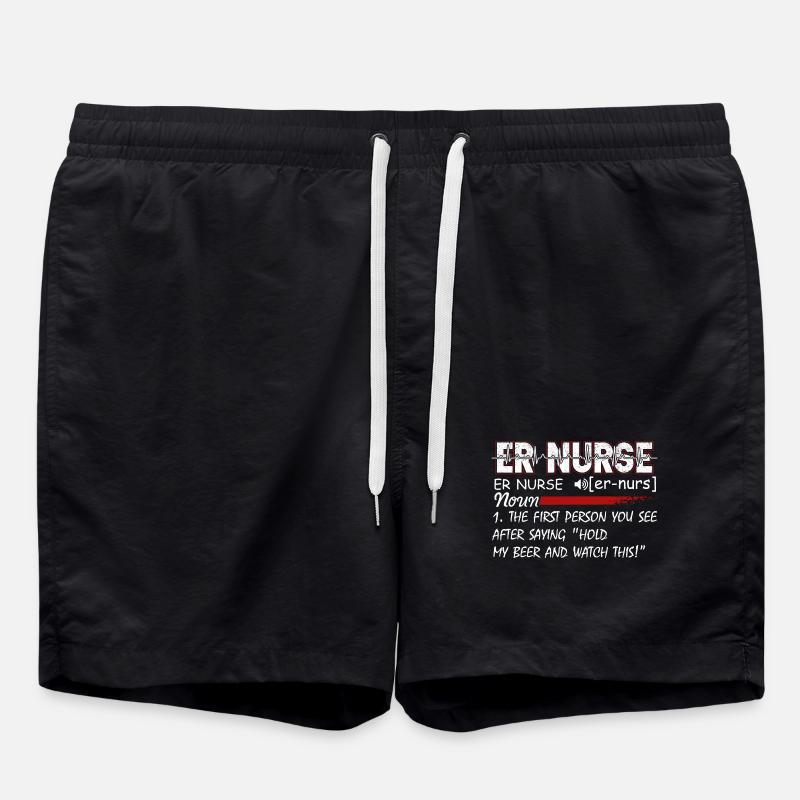 ER Nurse Definition - Swim Trunks - black