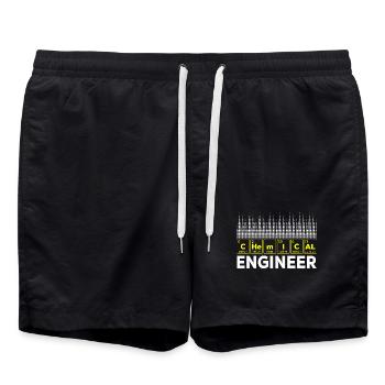 Ingénieur chimiste - Short de bain - noir - Devant - AI Model Male 185 light (185cm)
