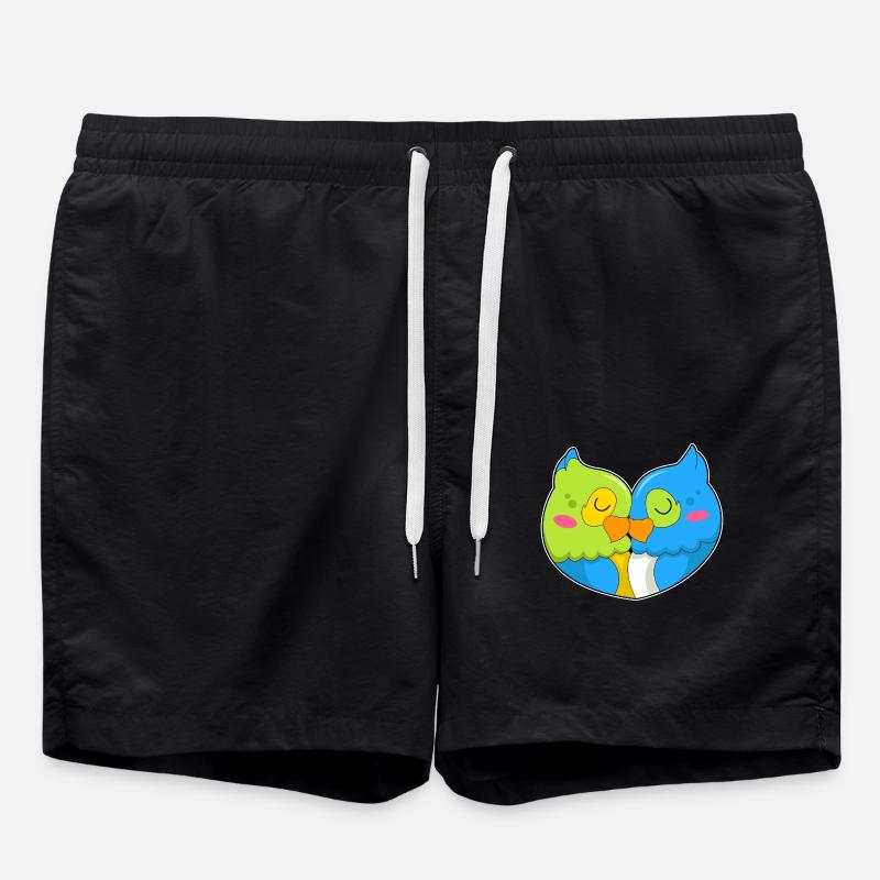 Parrot Love - Swim Trunks - black