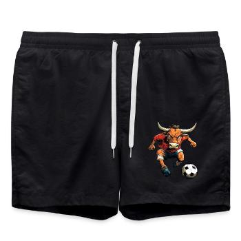Bull Football - Swim Trunks - black - Front - AI Model Male 185 light (185cm)