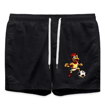 Chicken Football - Swim Trunks - black - Front - AI Model Male 185 light (185cm)