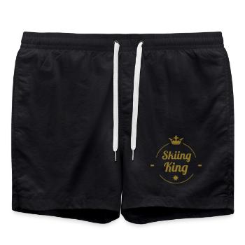 Skiing King - Badeshorts - Schwarz - Vorne - AI Model Male 185 light (185cm)