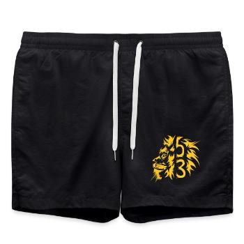 Football Animaux Lions de Dresde 53 - Short de bain - noir - Devant - AI Model Male 185 light (185cm)