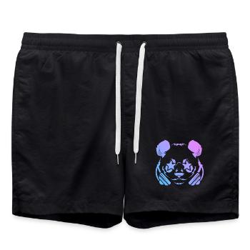 Panda Panda Bear - Swim Trunks - black - Front - AI Model Male 185 light (185cm)