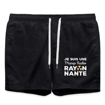 Je suis une manip radio rayonnante Radiologie - Short de bain - noir - Devant - AI Model Male 185 light (185cm)