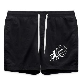 Voleyball Fireball Symbol icon Illustration Logo - Swim Trunks - black - Front - AI Model Male 185 light (185cm)