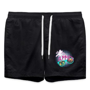 Lunettes de soleil Palm Summer Party menthe rose - Short de bain - noir - Devant - AI Model Male 185 light (185cm)