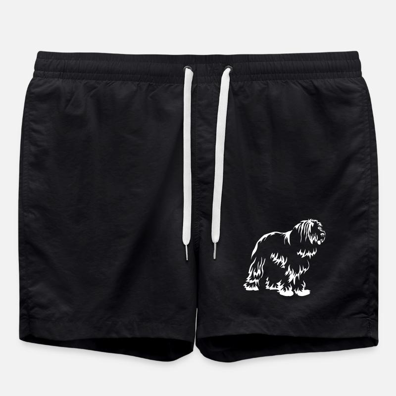 Bearded Collie "Black Edition" - Badeshorts - Schwarz