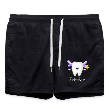 Zahnfee - Badeshorts - Schwarz - Vorne - AI Model Male 185 light (185cm)