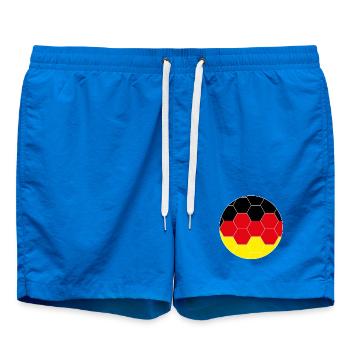 Deutschland Fußball Hexagon - Badeshorts - Cobalt blue - Vorne