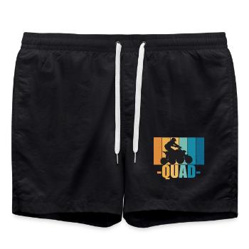 Quad Quad Driver Offroad Motorsport Gift - Swim Trunks - black - Front - AI Model Male 185 light (185cm)