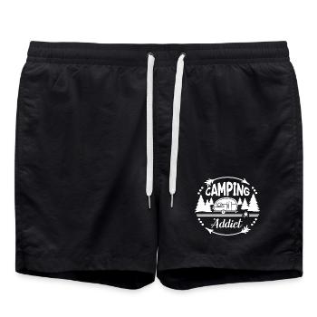 Campsite Addict - Swim Trunks - black - Front - AI Model Male 185 light (185cm)