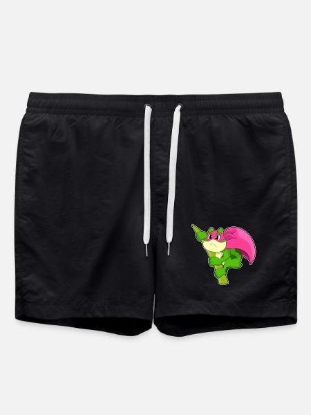 Frog Superhero Cloak - Swim Trunks - black