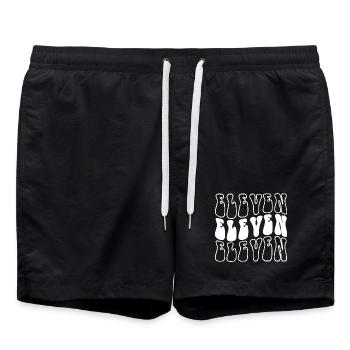 Onze 11e anniversaire Enfants Garçons Filles 11 ans - Short de bain - noir - Devant - AI Model Male 185 light (185cm)