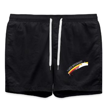 J’aime l’Allemagne avec du lait - Short de bain - noir - Devant - AI Model Male 185 light (185cm)