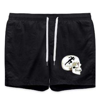 Totenkopf Jogger Joggen Sport - Badeshorts - Schwarz - Vorne - AI Model Male 185 light (185cm)