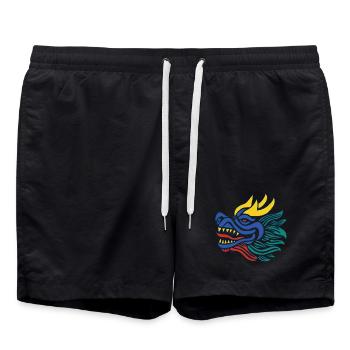 Le sourire du dragon - Short de bain - noir - Devant - AI Model Male 185 light (185cm)
