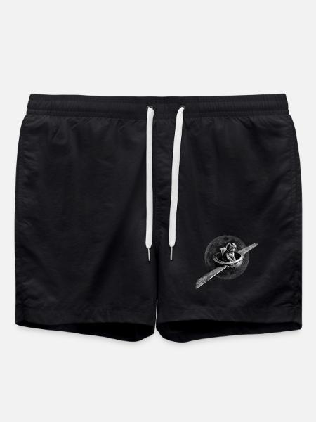 True Moon Love – Flying Cat - Swim Trunks - black