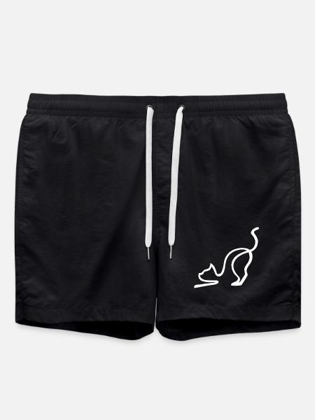 Esquisse du chat blanc - Short de bain - noir