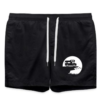 Vanlife Adventure : un design de camping-car élégant - Short de bain - noir - Devant - AI Model Male 185 light (185cm)