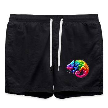 Caméléon - Short de bain - noir - Devant - AI Model Male 185 light (185cm)