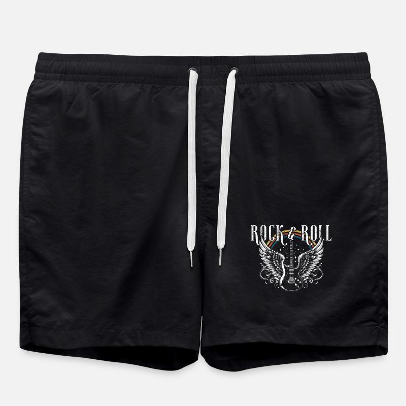 Rock & Roll Guitar - Swim Trunks - black