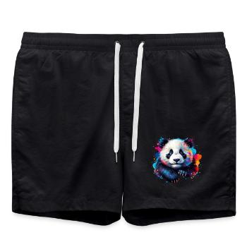Panda - Short de bain - noir - Devant - AI Model Male 185 light (185cm)