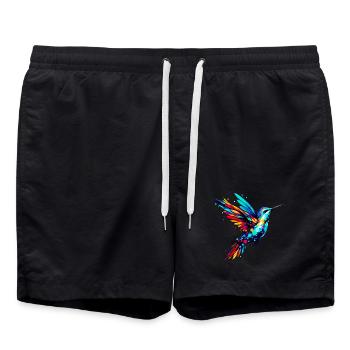 Kolibri - Badeshorts - Schwarz - Vorne - AI Model Male 185 light (185cm)
