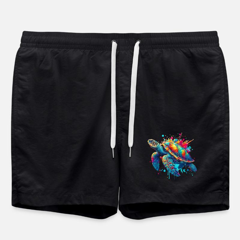 Schildkröte - Badeshorts - Schwarz