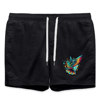 Kolibri - Badeshorts - Schwarz - Vorne - AI Model Male 185 light (185cm)