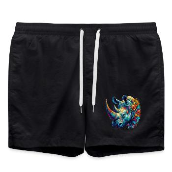 Rhinocéros - Short de bain - noir - Devant - AI Model Male 185 light (185cm)