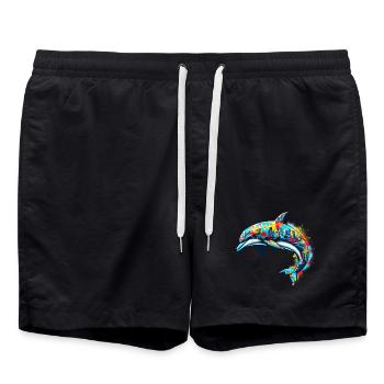 Delfin - Badeshorts - Schwarz - Vorne - AI Model Male 185 light (185cm)