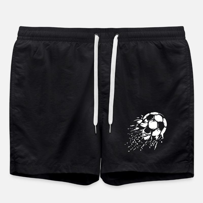 Fußball Schuss Explosion Illustration Team Logo - Badeshorts - Schwarz