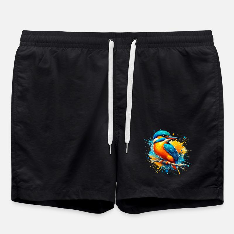 Eisvogel - Badeshorts - Schwarz